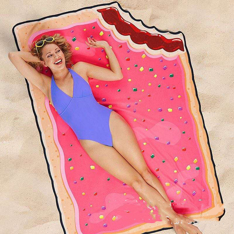 L'eau absorbante et le séchage rapide Serviette de plage Impression Matériel de serviette de bain