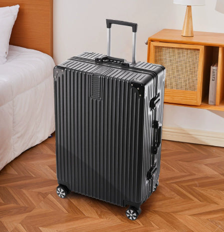 Valise de chariot femme Grande capacité Cuir durable avec une serrure et une fermeture éclair