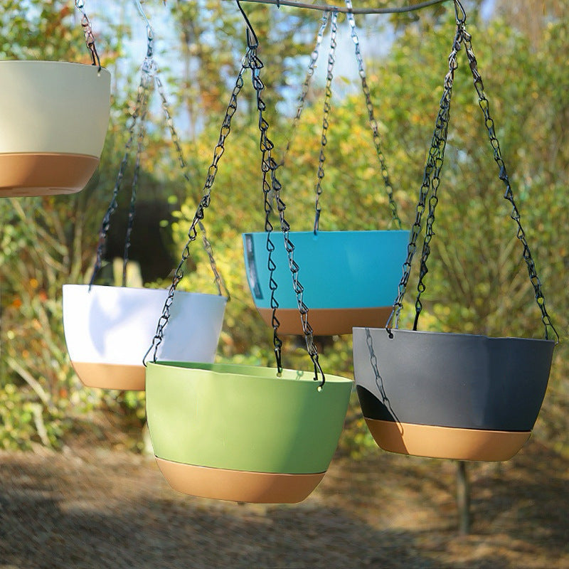 Panier de planteur à suspension en résine épais Pot vertical créatif pour suceurs de pothos Durable
