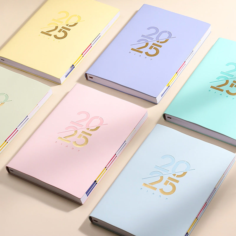 Soft Leather A5 Daily Planner Hourly Notebook
