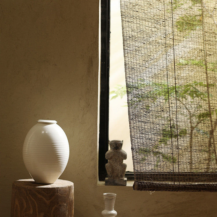 Été Cloth Ramie Rideau japonais Tea Room Retro Roller Blind