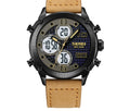 Sports de plein air hommes montre électronique double mouvement multifonctionnel