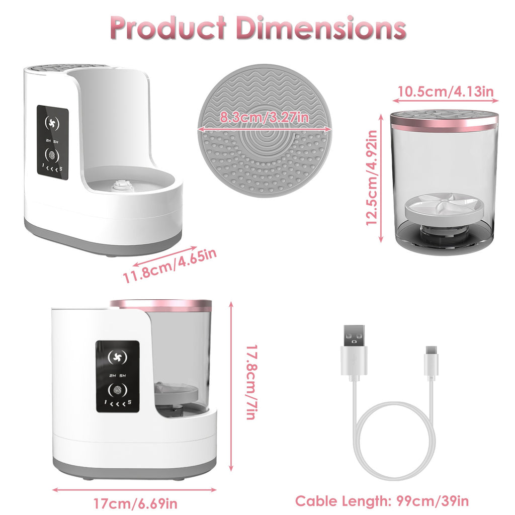 4 En 1 Nettoyeur de brosse électrique USB Powered Automatic Brush Blender Machine avec le temps