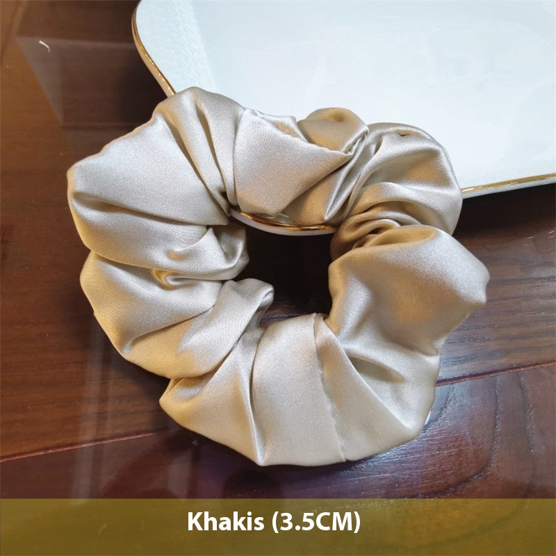 Crêpe Satin Bague de cheveux en soie artisanale française