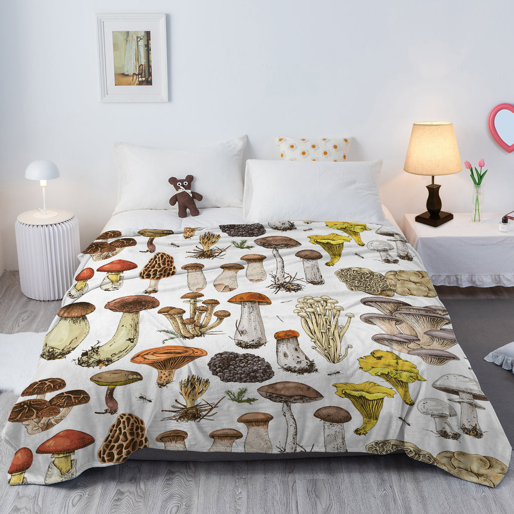 Champignon Flanneau Flèche Couverture souple en peluche légère Couverture végétale lancera pour Couc