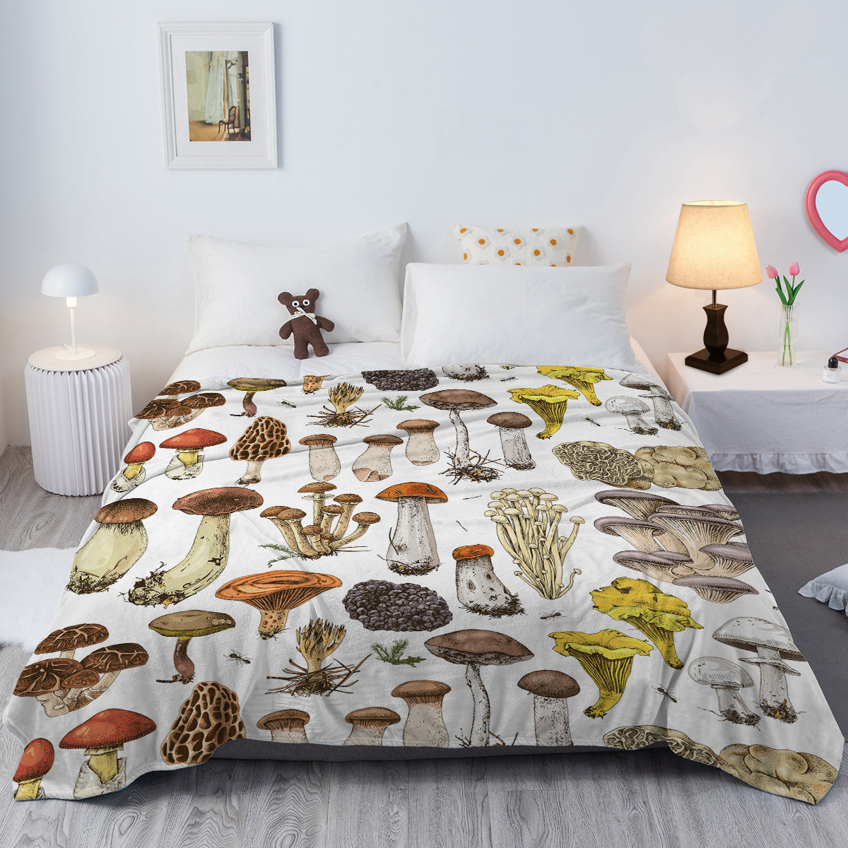 Champignon Flanneau Flèche Couverture souple en peluche légère Couverture végétale lancera pour Couc