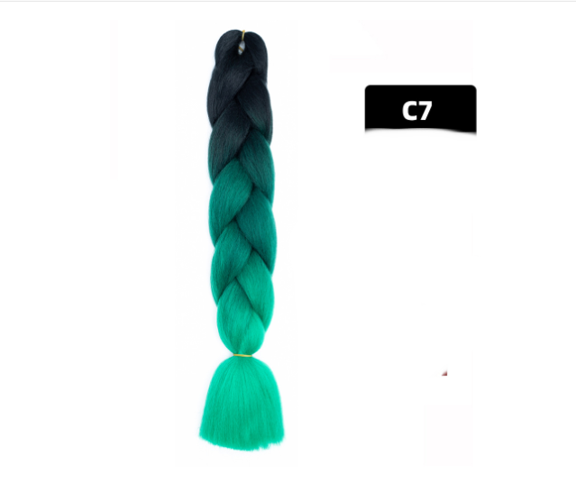 Couleur Big Braid African Chemical Fibre Gradient en soie haute température