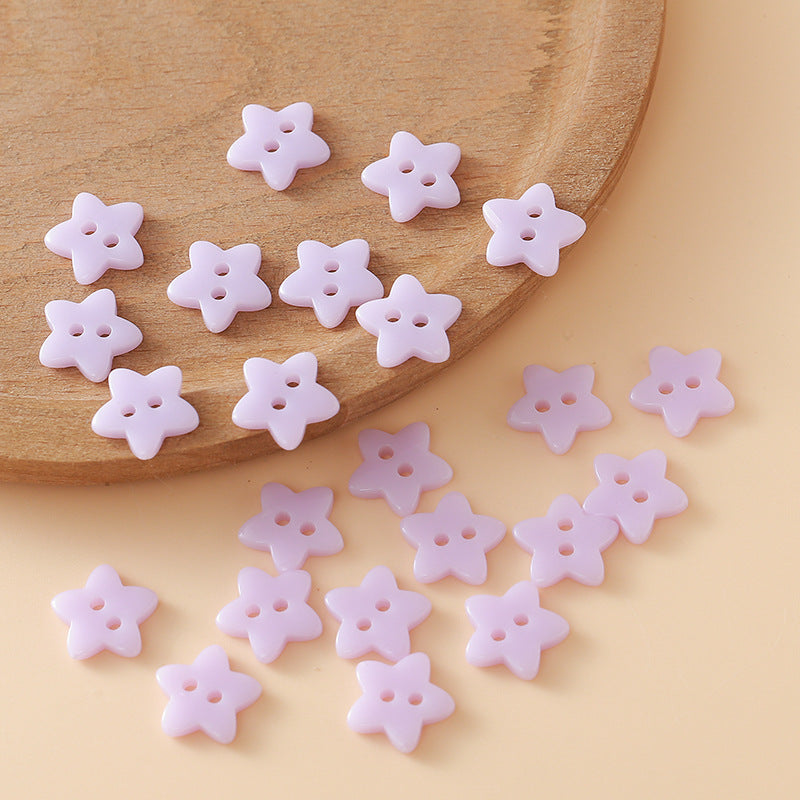 Boutons d'étoile cinq points colorés mignons