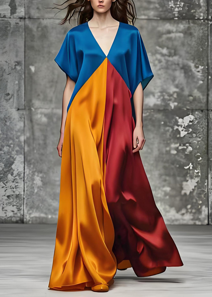 Robe à manches courtes en col rond