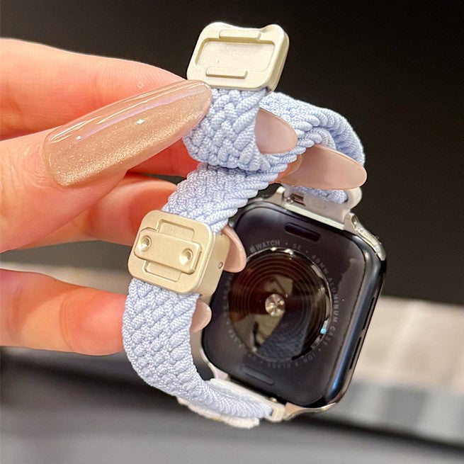 Bracelet de montre magnétique Floral Woven Nylon
