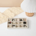 Boîte à bijoux 15-grid modèle-Beige-1 pièce