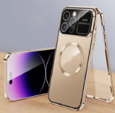 Coque de téléphone Double côté verre magnétique protection