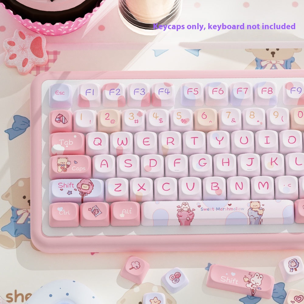 Sublimation à cinq faces Moa Très mignon Personnalité Fit Cap clavier mécanique