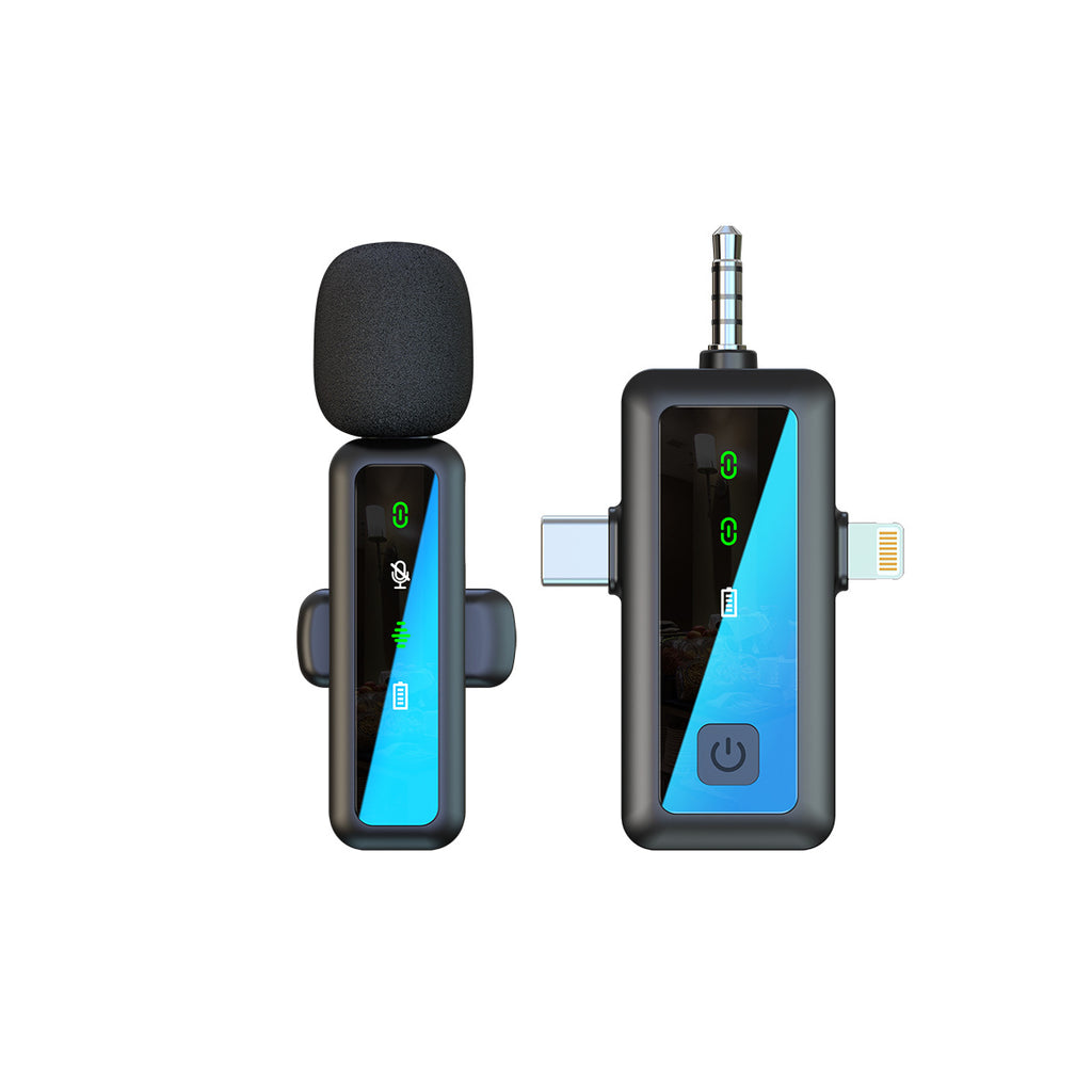 Microphone sans fil Clip Colar H65 Microphone cellulaire à trois en un