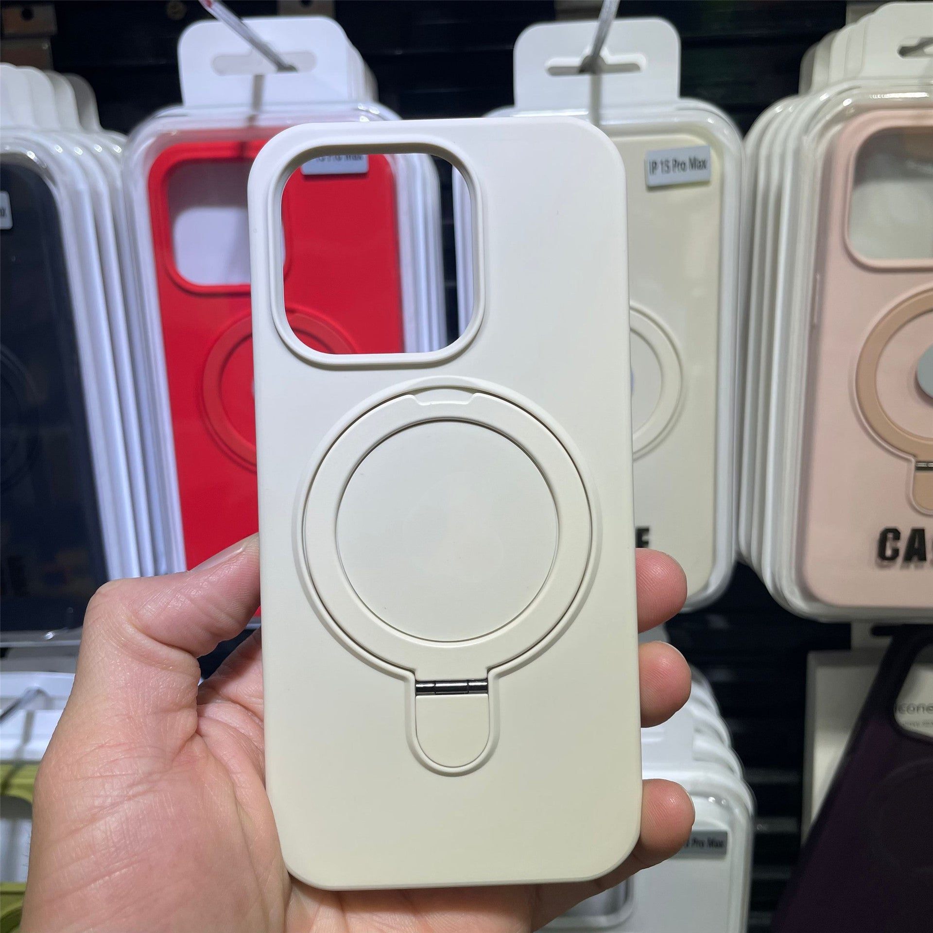 Boîtier de téléphone magnétique Silicone liquide