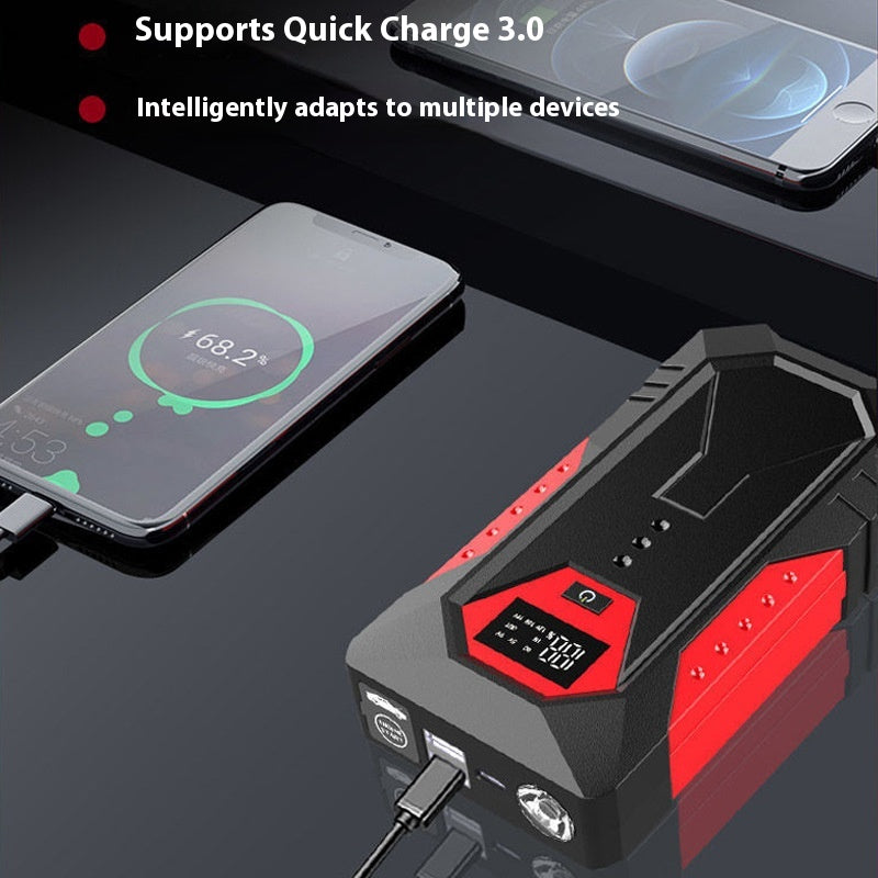Automobile Emergency Start Power Source 12V Mobile Power Bank Batterie de voiture de grande capacité