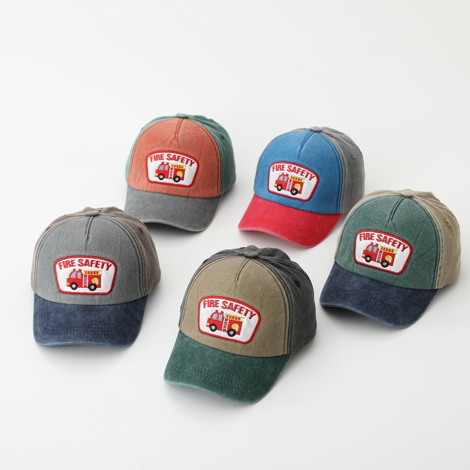 Couleur de match Dinosaur Brodery Laver worn Out Do Old rétro casual Cap de baseball pour enfants