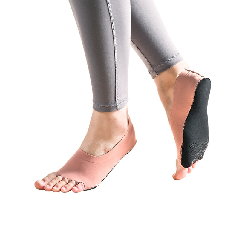Chaussettes de yoga à pression cinq doigts