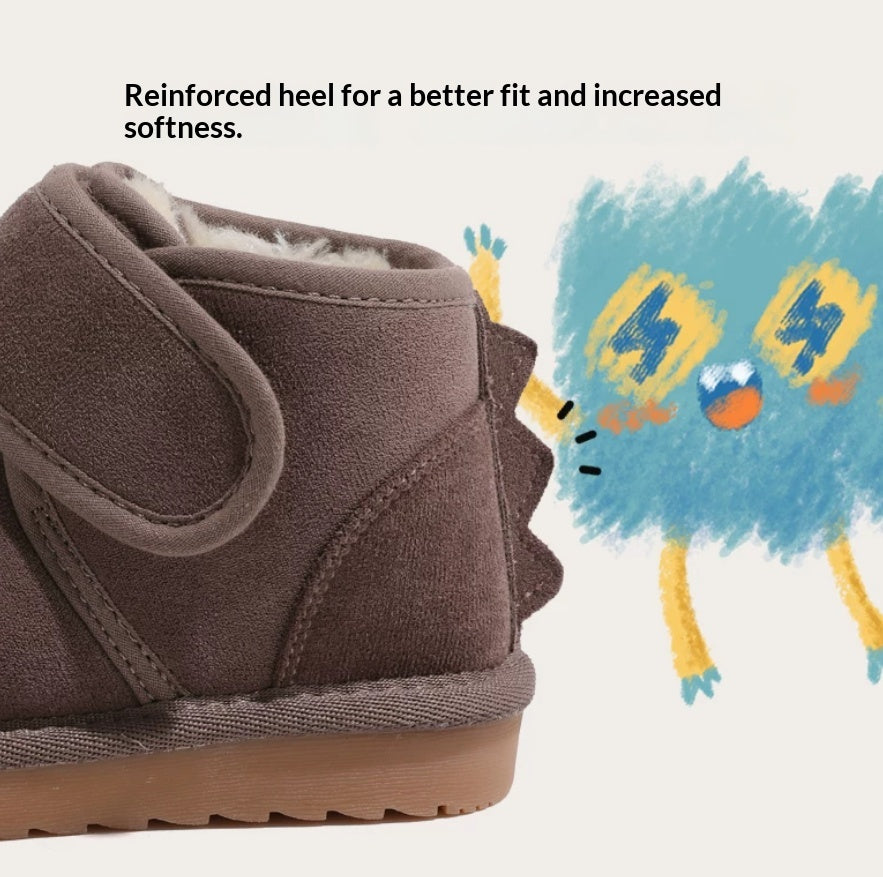 Bottes de neige bébé style nord-est avec doublure en polaire pour l'hiver