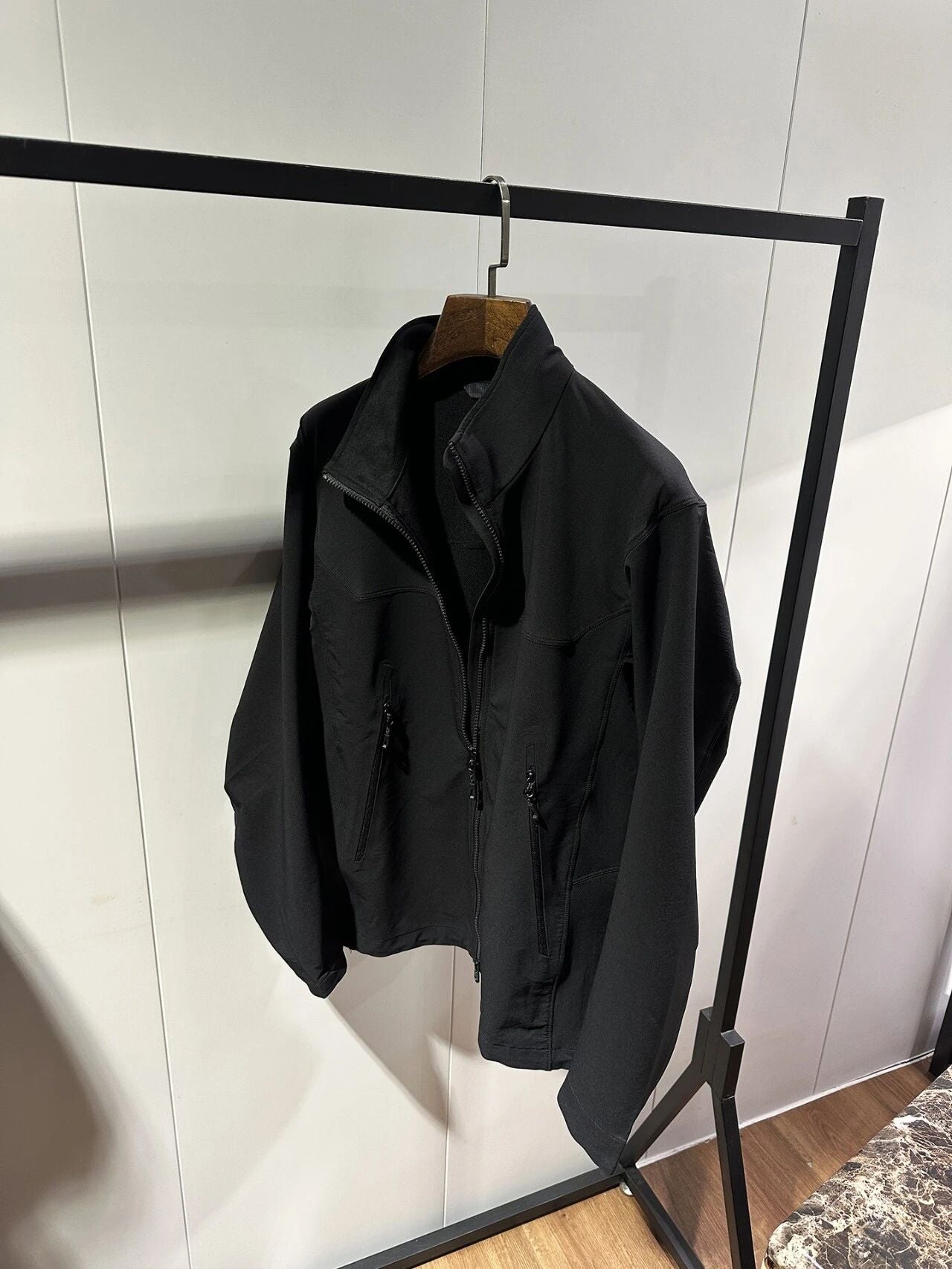 Homme Slim Fit Soft Shell Jacket avec doublure en polaire