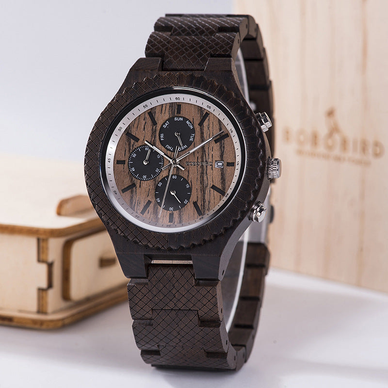 Montre en bois sport unisexe