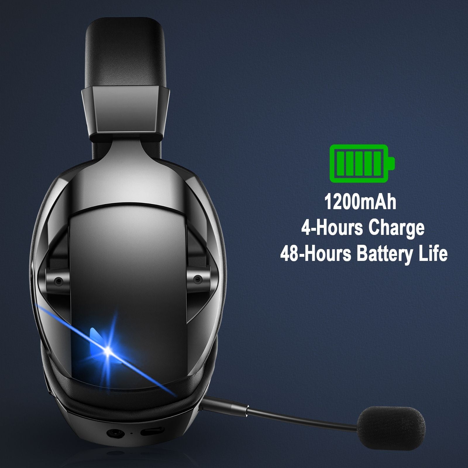 Casque Bluetooth over-Ear avec micro sans fil - 2.4G double mode