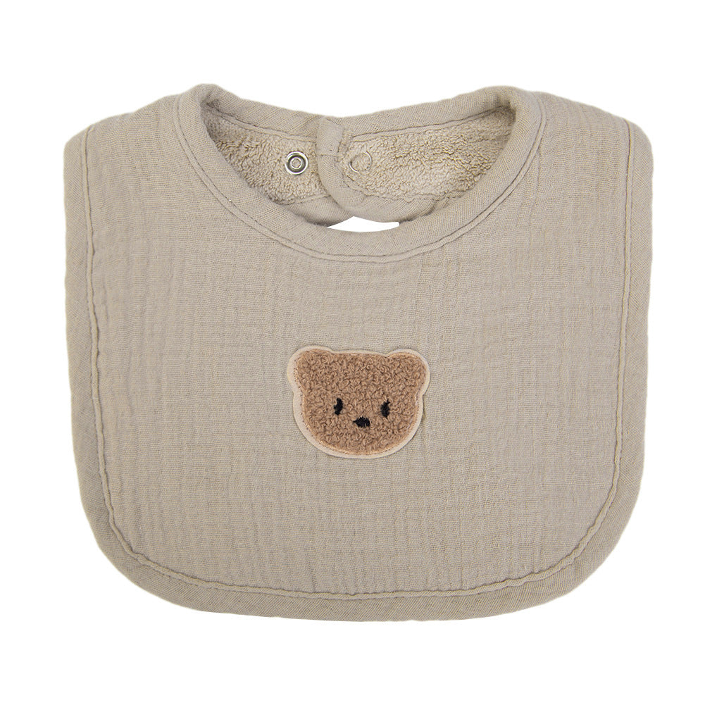 Dessin animé animal imprimé Bébé coton Bib