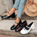 Les femmes Mary Jane Block Heel Pompes