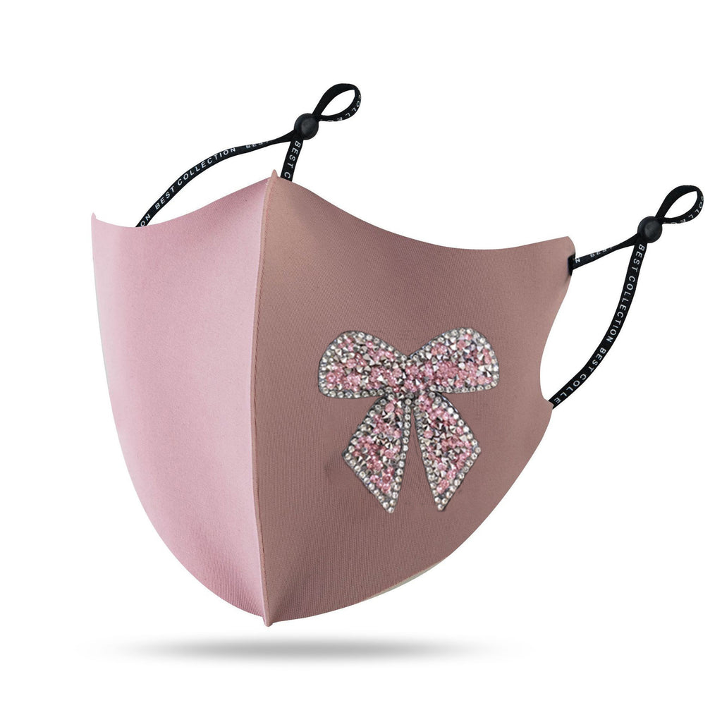 Masque Diamond Shiny Diamond Bow Masque de vêtements créatifs