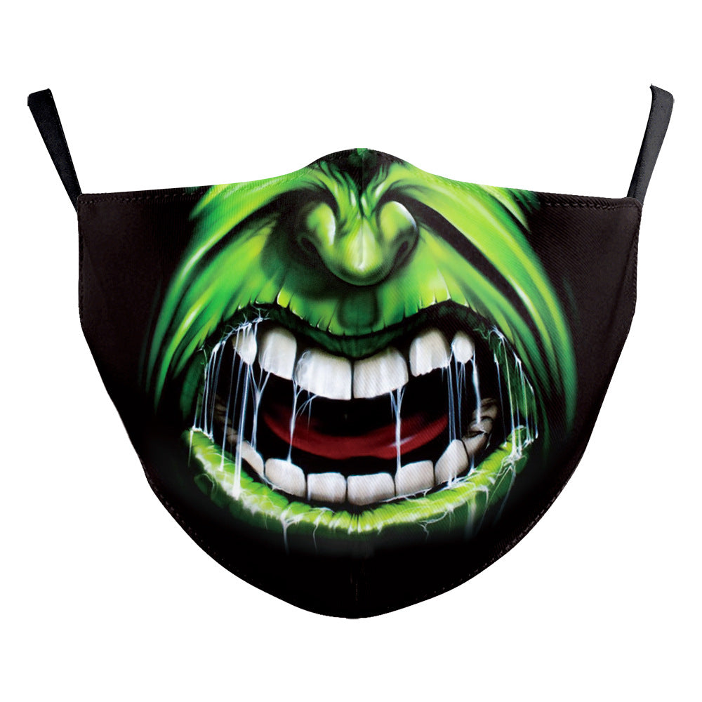 Impression numérique Clown Halloween Funny Horror Double couche Masque de poussière