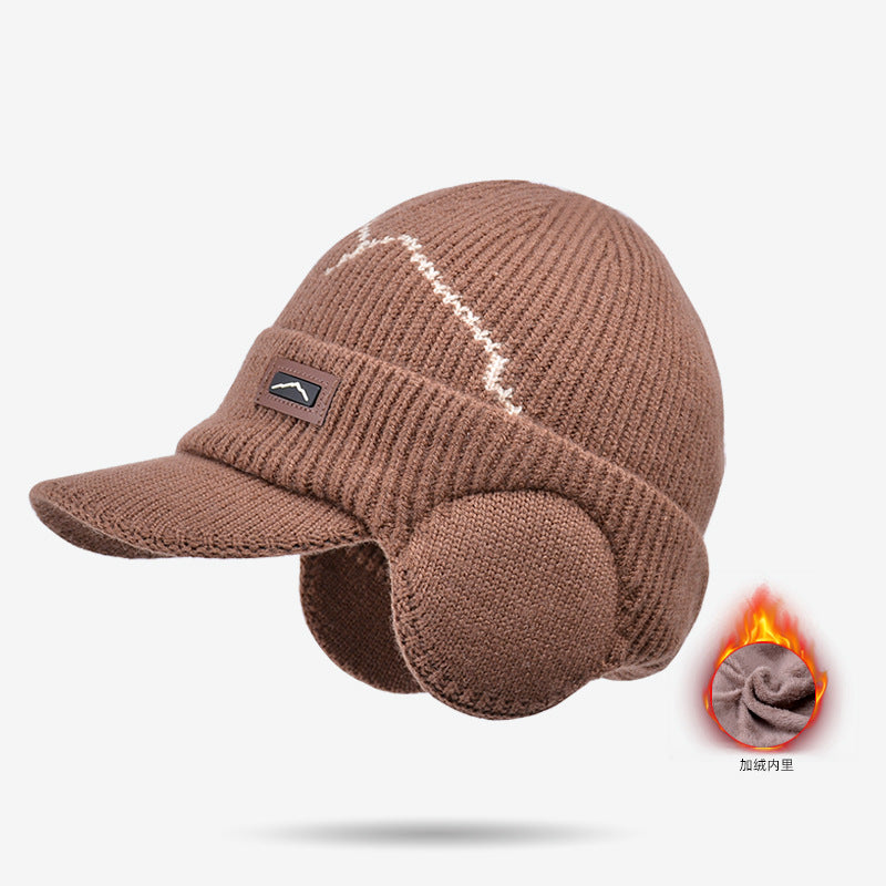 Winter Outdoors Cyclisme Earflaps Toque Plus Velvet Épaisseur Cap à pic