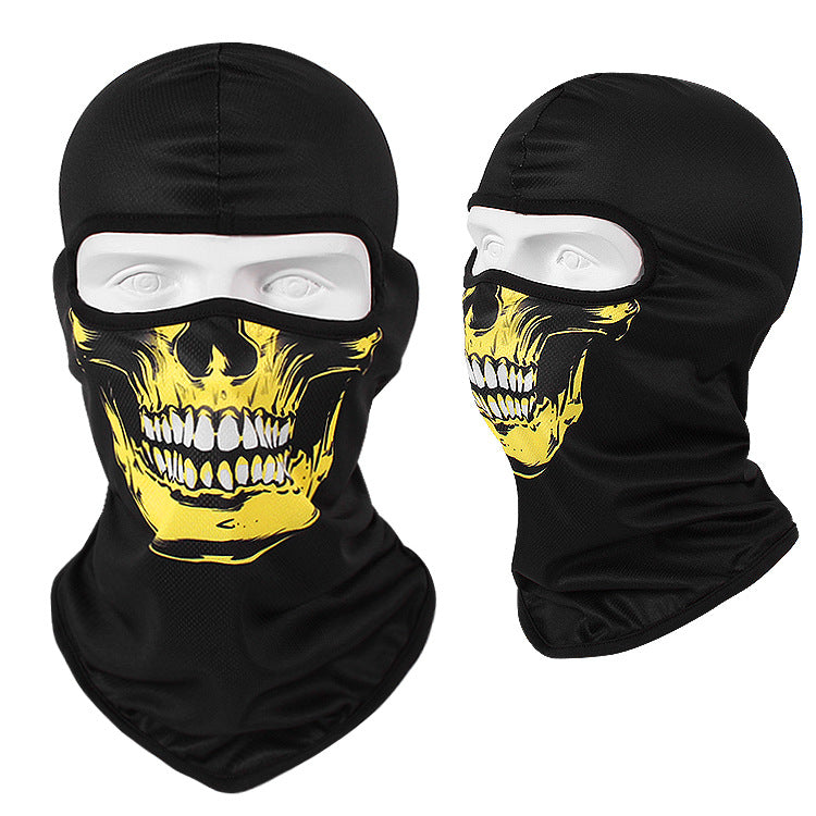 Masque de crâne respirant de moto à tête sèche rapide écran solaire