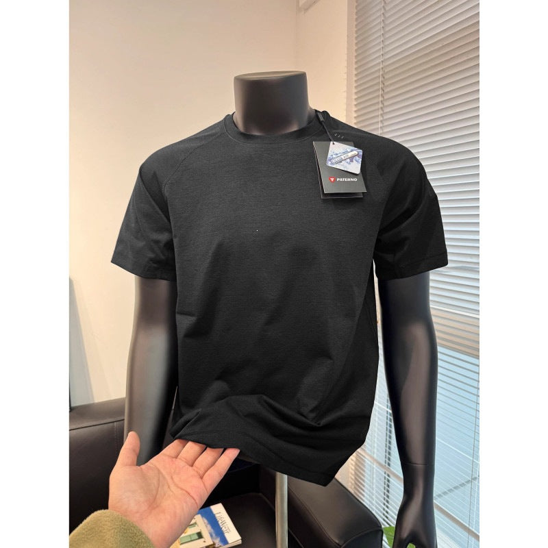 Ice Silk Stretch Fitness T-shirt à manches courtes en gros