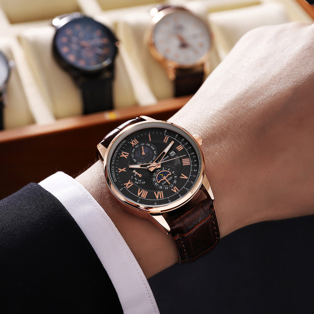 Montres pour hommes Calendrier lumineux non mécanique