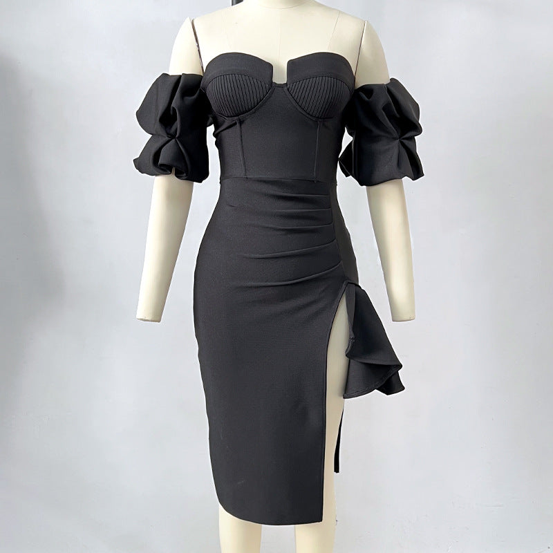 Robe de pansement de lanterne couleur solide pour femmes