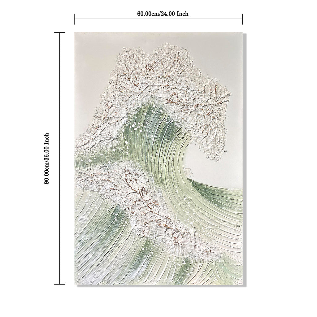 24x36 Ensemble de 2 œuvres d'art murale de la vague océanique