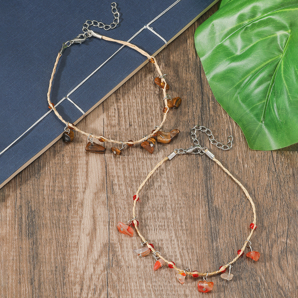 Bohème Multicolore Pebble Anklet pour les femmes
