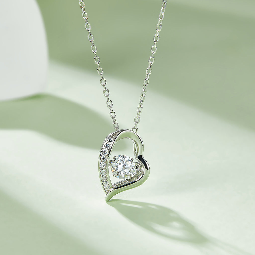 S925 Argent Sterling 0.5ct D Couleur VVS1 Moissanite Collier ouvert 45cm Platine