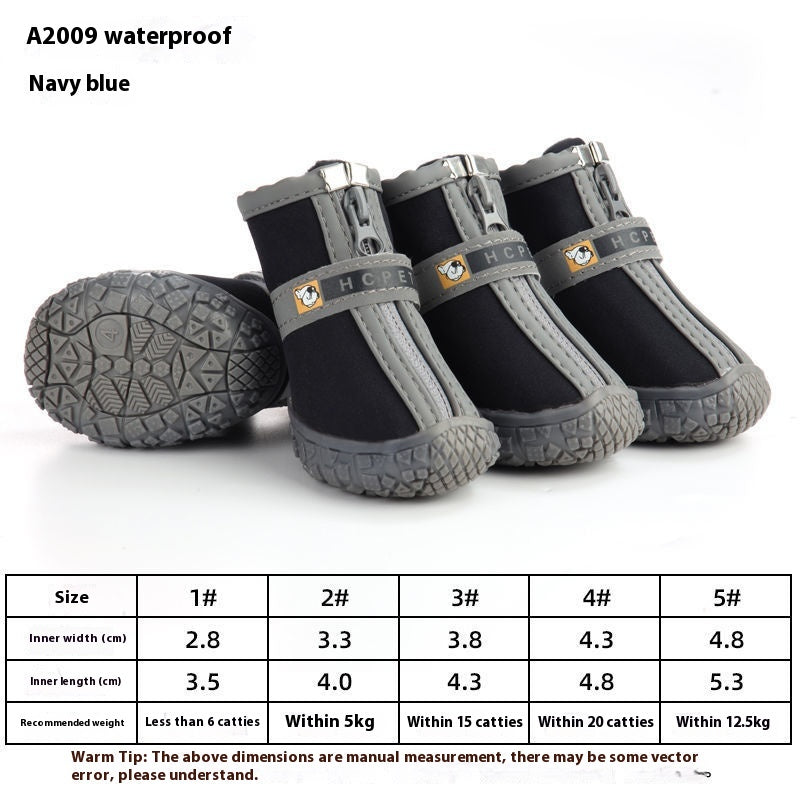 Chaussures pour chiens imperméables, antidérapantes, résistantes à l'usure
