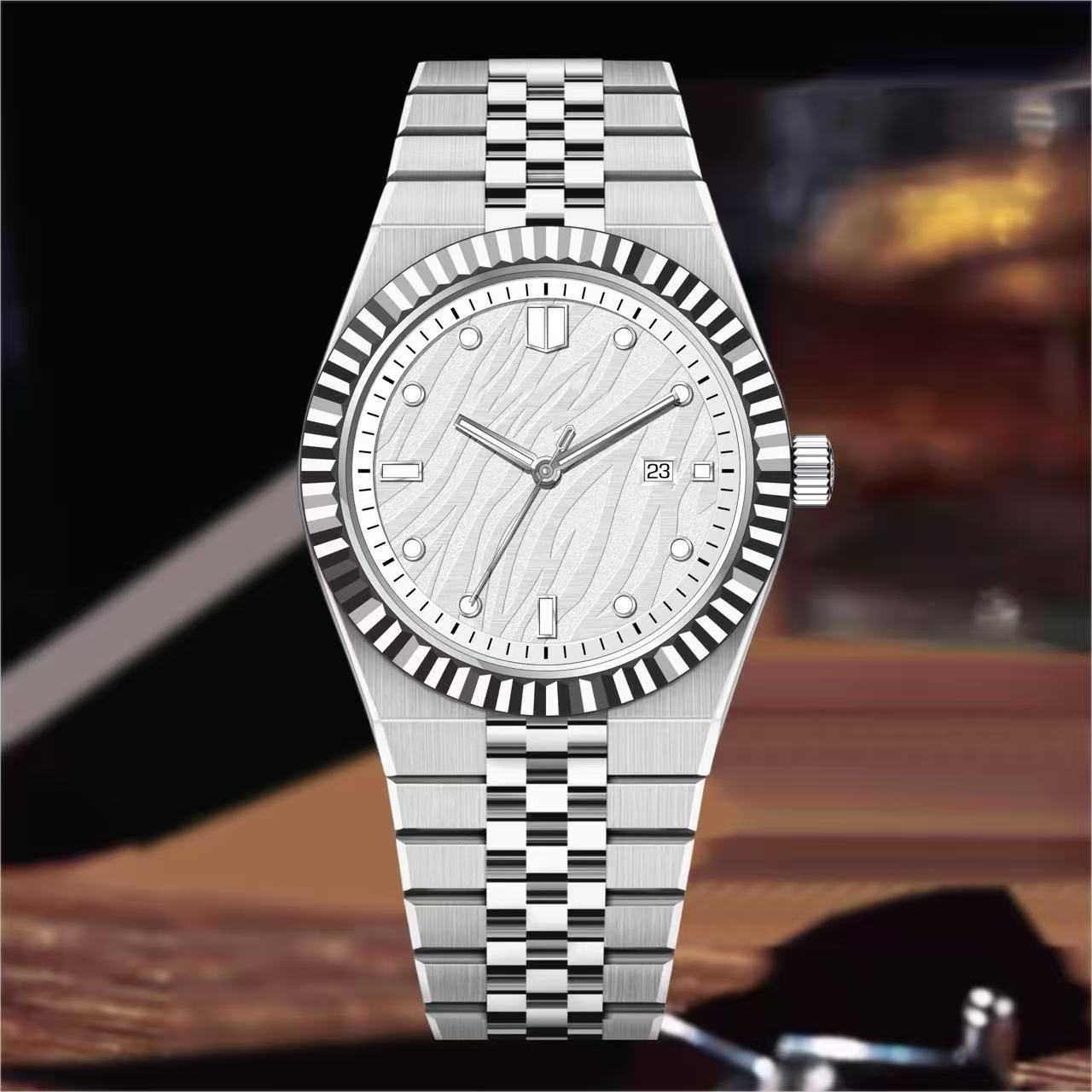 Montre Quartz pour hommes en acier haut de gamme