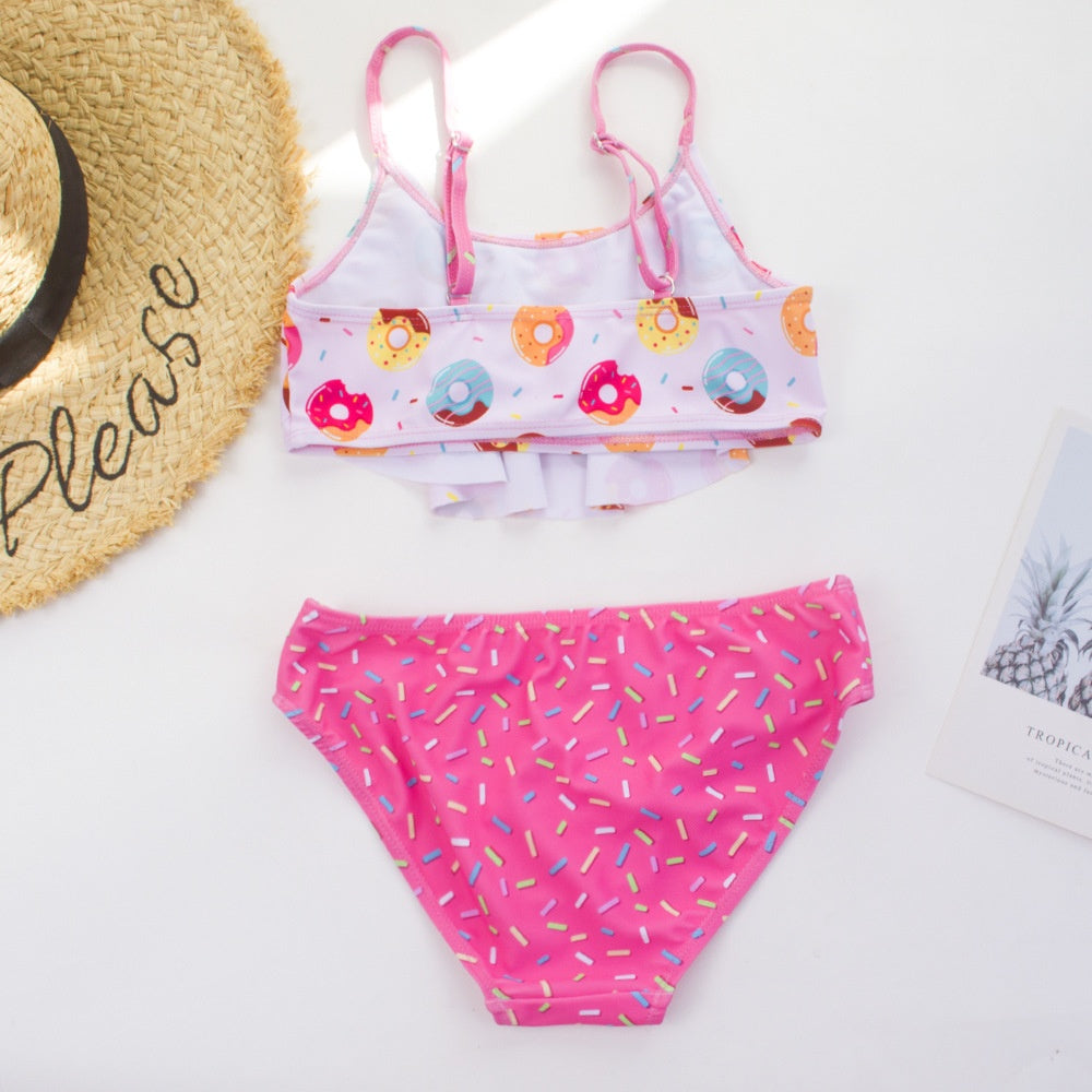 Amazon TEMU Maillot de bain deux-pièces pour filles Donut Contraste Couleur Nouveauté Maillot de bain