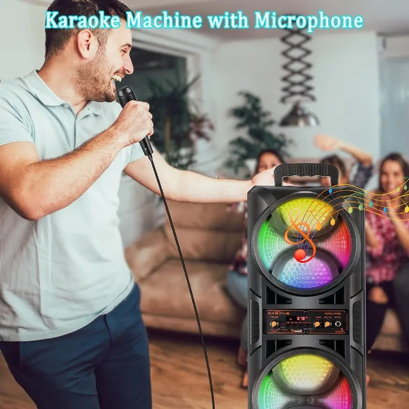 Haut-parleur Bluetooth portable sans fil Karaoke System allume TWS