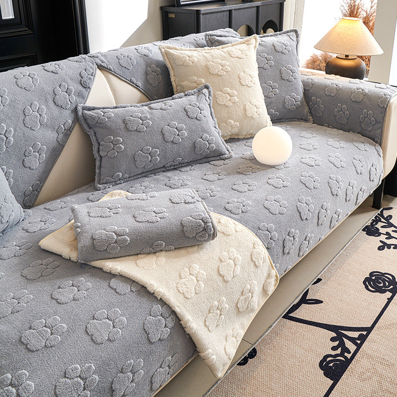 Sofa Coussin simple antidérapant de style crème polaire épais