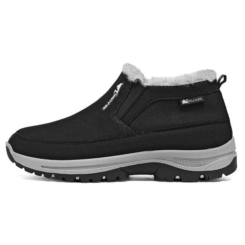 Hommes Bottes de neige avec des semelles anti-dérapantes Fleece Lined épais et chaud chaussures de coton