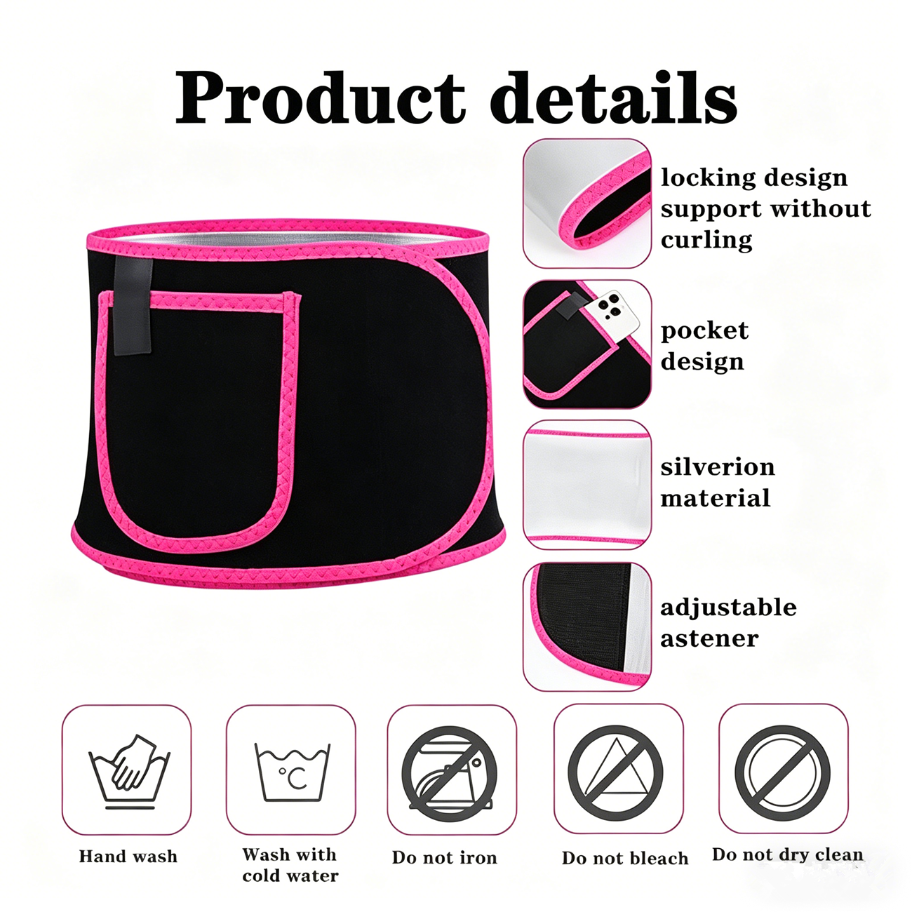 Hommes Femmes Tour de taille Ceinture Sweat Wrap Tummy Estomach Perte de poids Fat Burner