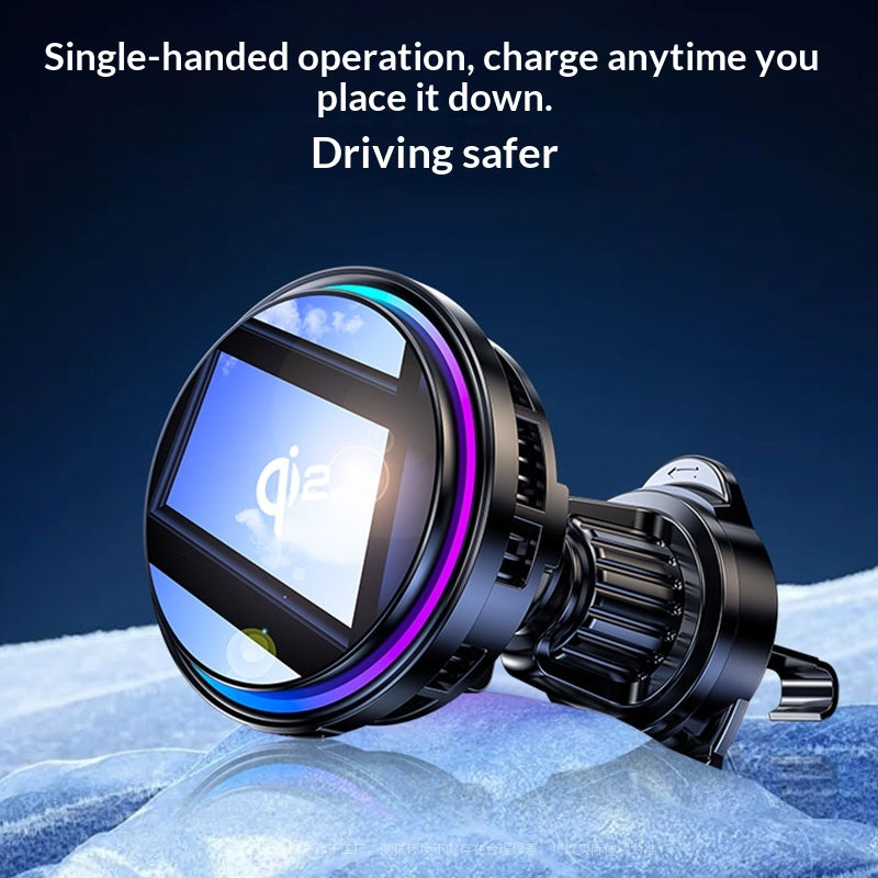 Chargeur sans fil magnétique monté sur voiture 15W