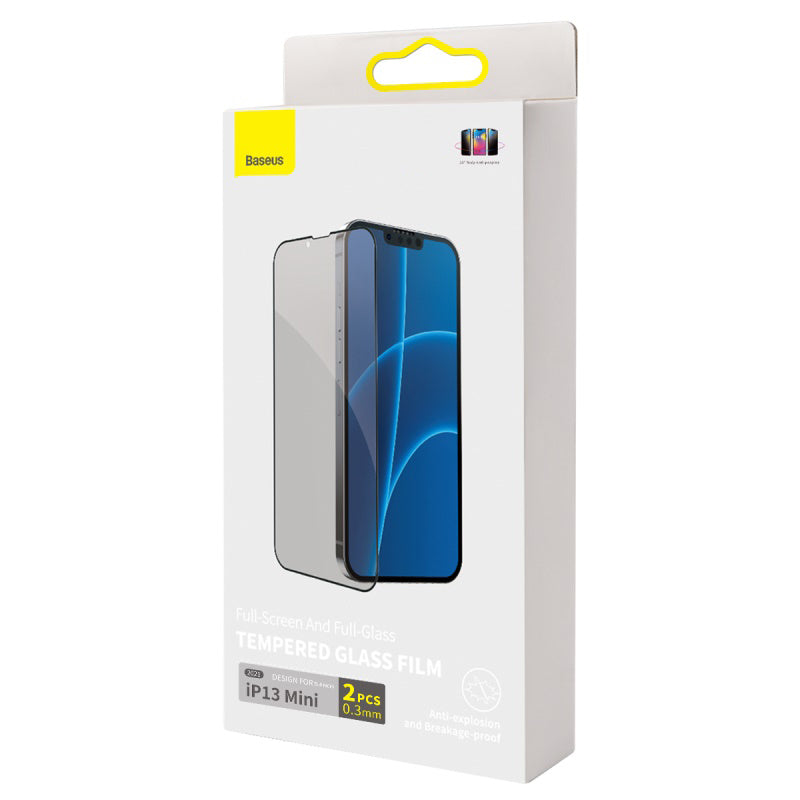 Plein écran Full Glass Privacy Tempered Film pour IP 5.4 pouces modèle noir