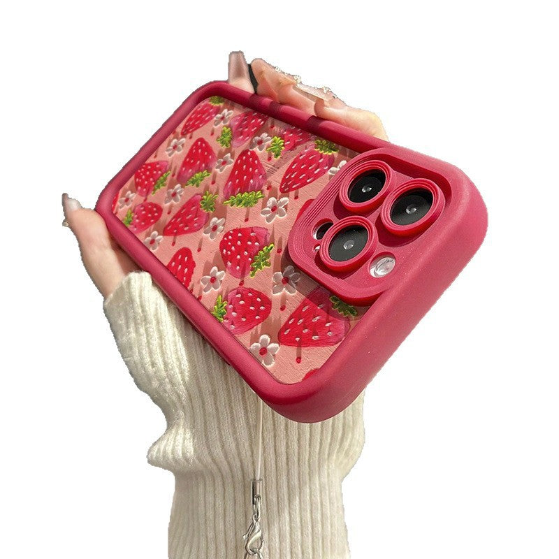 Fraise Polka Dot affaire de téléphone floral