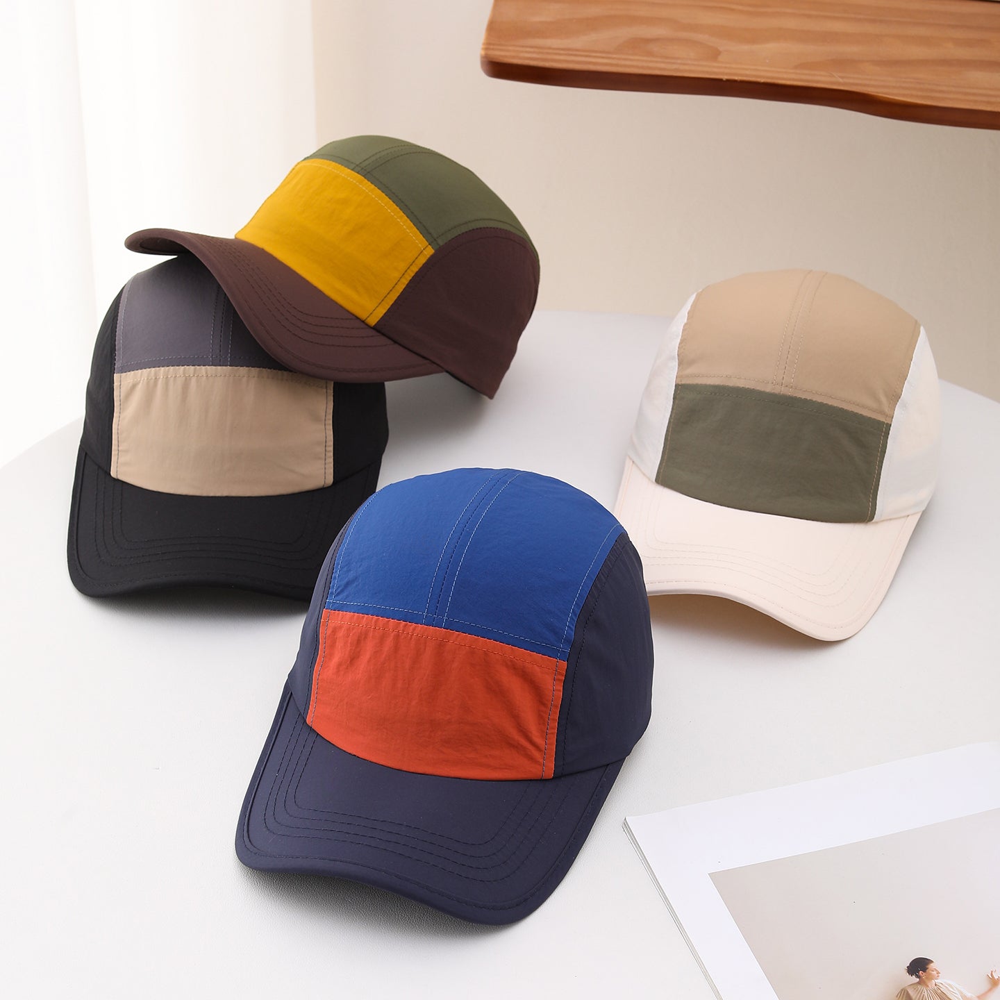 Light Board Patchwork Color-matching résistant à l'eau Lightweight Casual Style simple Adjus