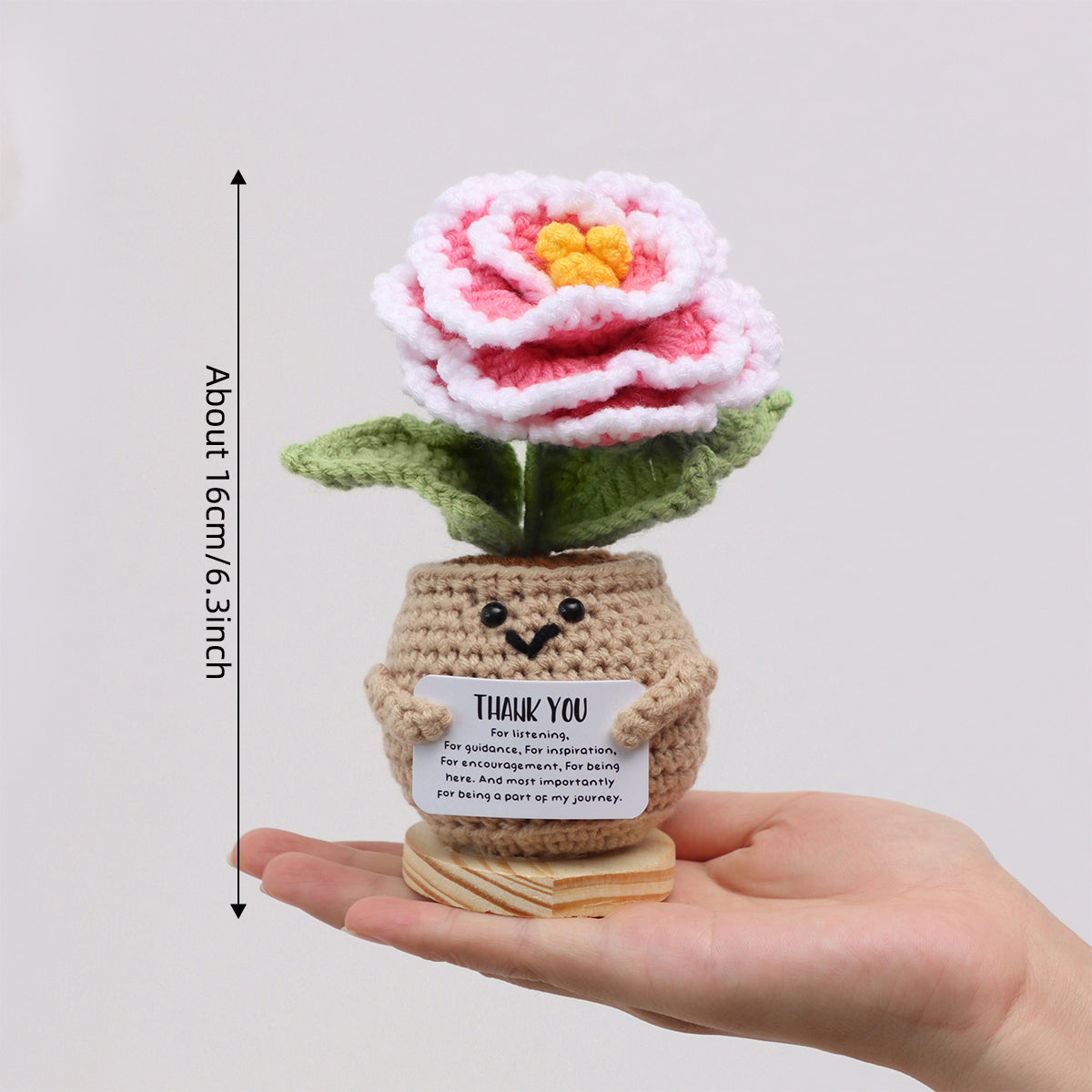 Crochet fait main fleur en pot